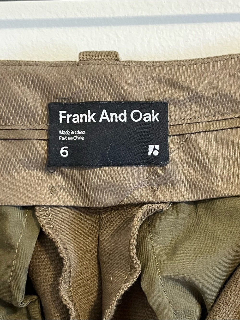 Frank And Oak Amelia Retro Trousers High Rise Tapered Pleated Ankle Pants Taupe - Picture 8 of 9